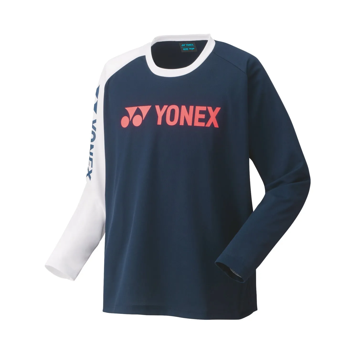 Yonex Japan Exclusive Mens Long Sleeve Navy Blue Polyester Sports Shirt 16610Y - Lightweight, Breathable, Perfect for Active Wear